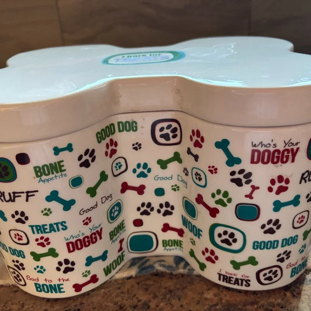 Ceramic Dog Treat Container
